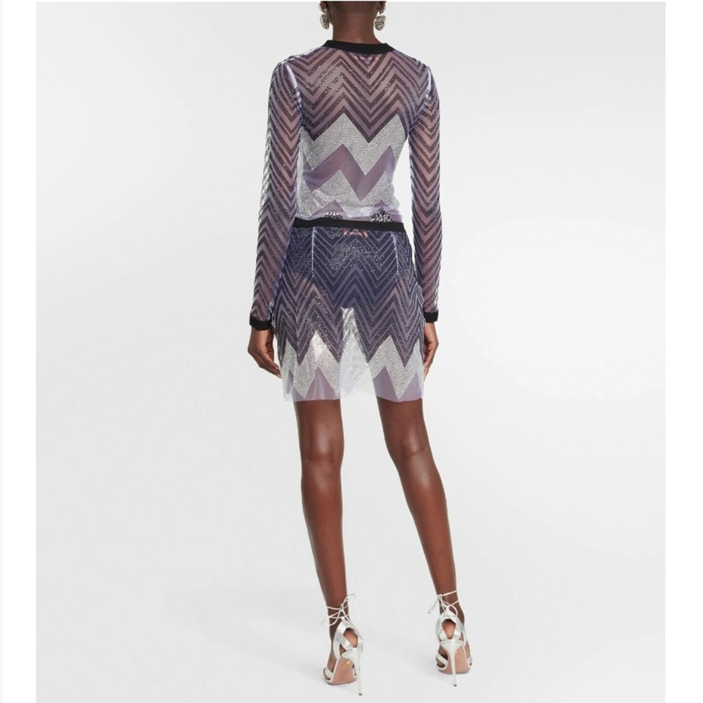 MISSONI***Stylish Black and Silver Crystal Embellished Skirt***$1530 - Picture 5 of 6